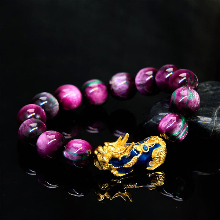 Buddha Stones カラーチェンジ素材×貔貅チャーム カラフルヒーリングブレスレット（前向きなエネルギーに）