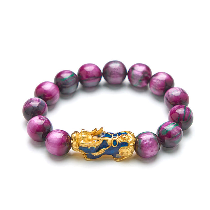 Buddha Stones カラーチェンジ素材×貔貅チャーム カラフルヒーリングブレスレット（前向きなエネルギーに）