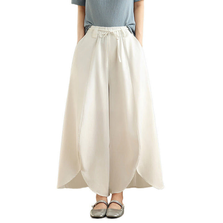 Buddha Stonesサマー ヴィンテージ レースアップ レディース ワイドレッグ スプリットパンツ ポケット付き - image 15