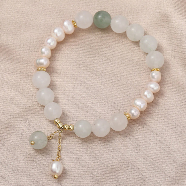 Buddha Stones天山翡翠真珠の豊穣のブレスレット