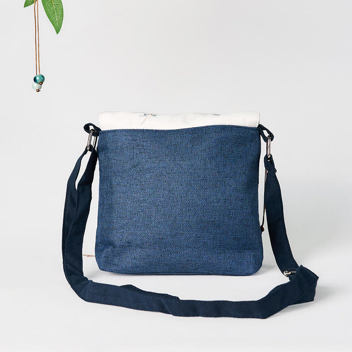 Buddha Stonesハンドメイド刺繍入り大容量ポリエステルキャンバスバックパック