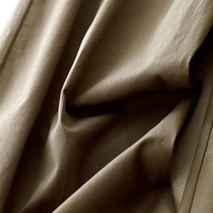 Buddha Stonesカジュアル ヴィンテージ 無地 ボタンデザイン レディース ワイドレッグ コットンパンツ ポケット付き - image 10