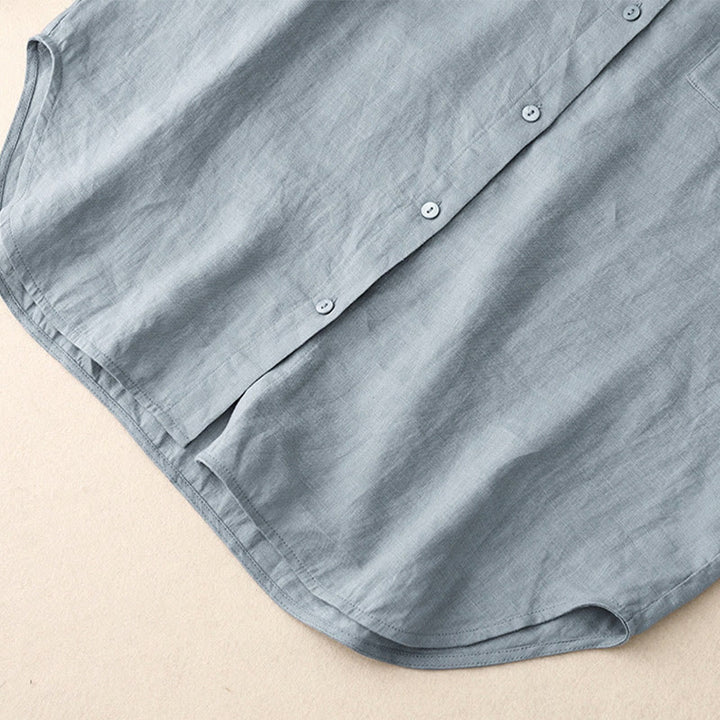 Buddha Stones夏用 2点セット 無地 長袖シャツ トップス ショートパンツ 瞑想服 レディース セット ポケット付き - image 23