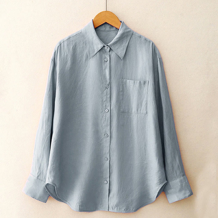 Buddha Stones夏 2点セット 無地 長袖 シャツ トップス カーディガン ショートパンツ 瞑想服 レディース ポケット付き - image 19