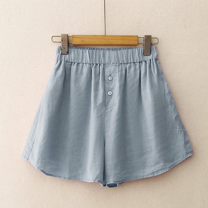 Buddha Stones夏用 2点セット 無地 長袖シャツ トップス ショートパンツ 瞑想服 レディース セット ポケット付き - image 24