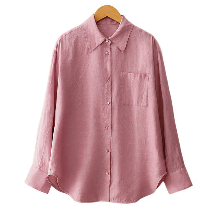 Buddha Stones夏用 2点セット 無地 長袖シャツ トップス ショートパンツ 瞑想服 レディース セット ポケット付き - image 16