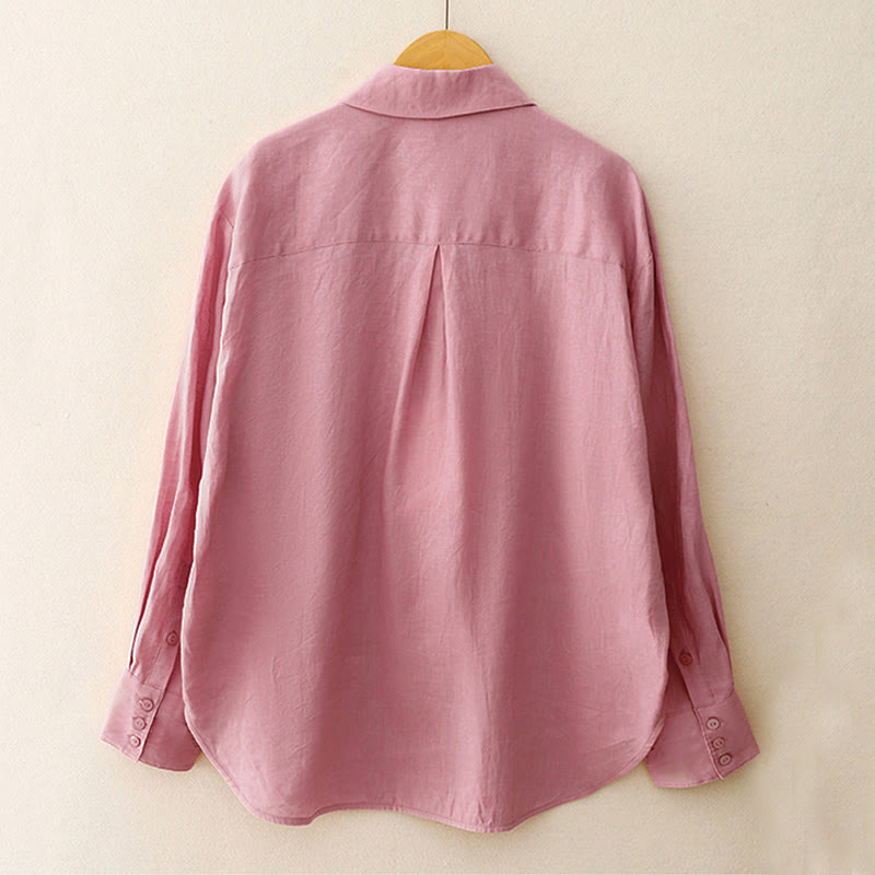 Buddha Stones夏用 2点セット 無地 長袖シャツ トップス ショートパンツ 瞑想服 レディース セット ポケット付き - image 4