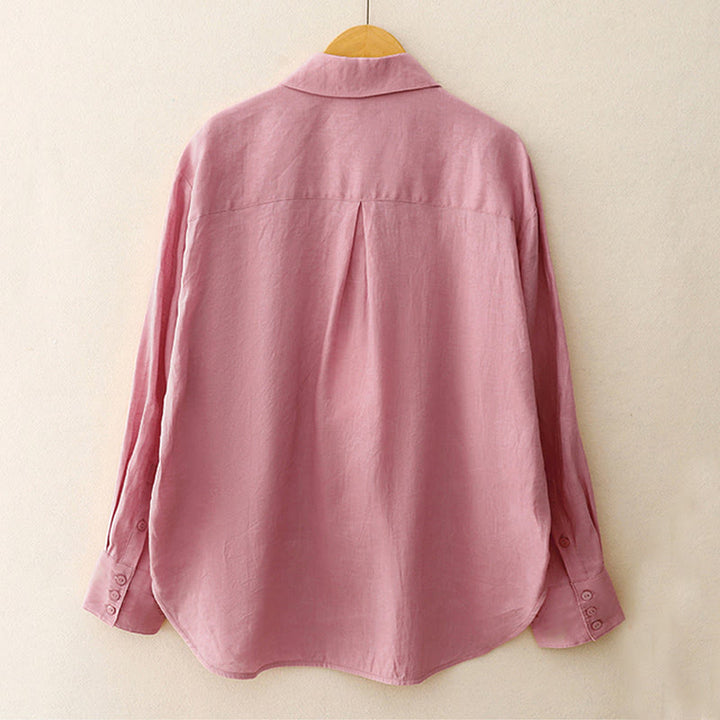 Buddha Stones夏用 2点セット 無地 長袖シャツ トップス ショートパンツ 瞑想服 レディース セット ポケット付き - image 4