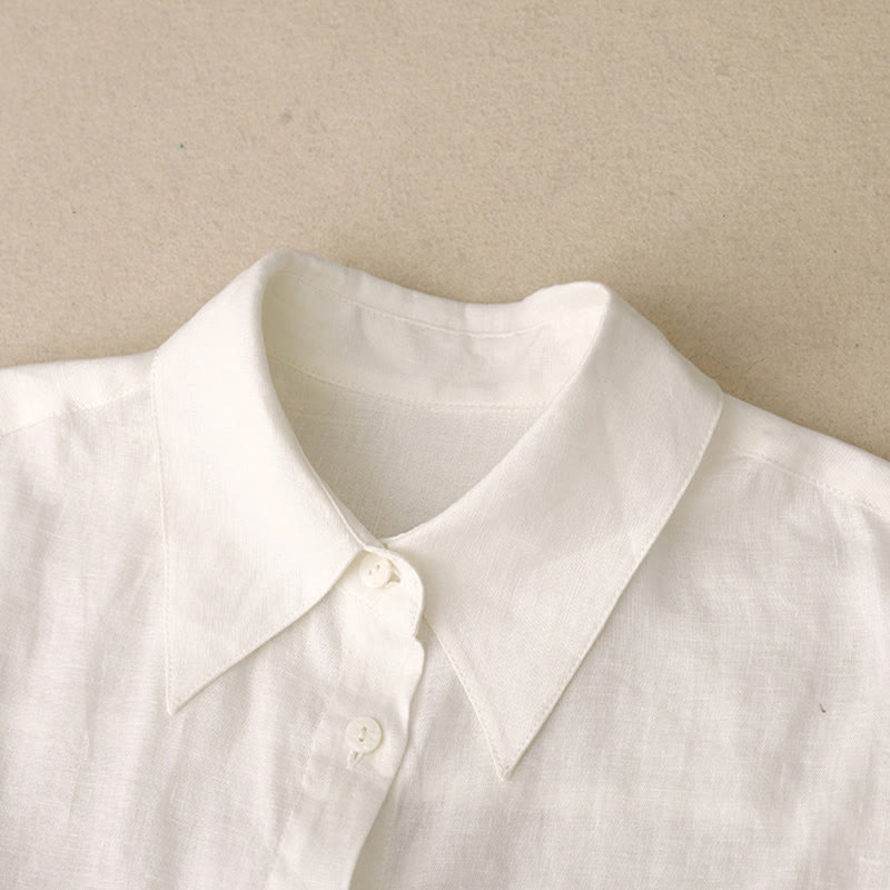 Buddha Stones夏用 2点セット 無地 長袖シャツ トップス ショートパンツ 瞑想服 レディース セット ポケット付き - image 30