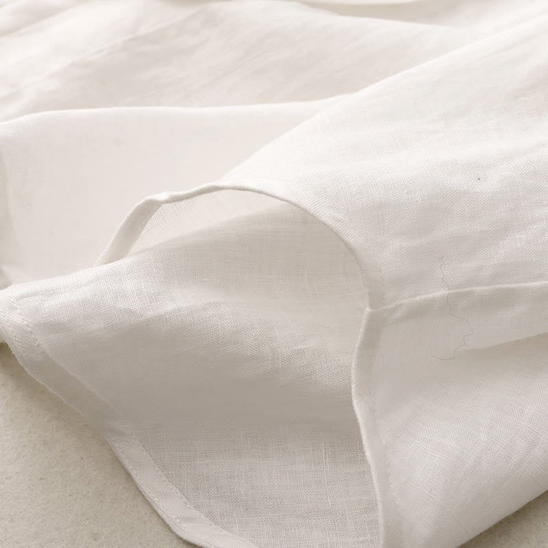 Buddha Stones夏 2点セット 無地 長袖 シャツ トップス カーディガン ショートパンツ 瞑想服 レディース ポケット付き - image 32