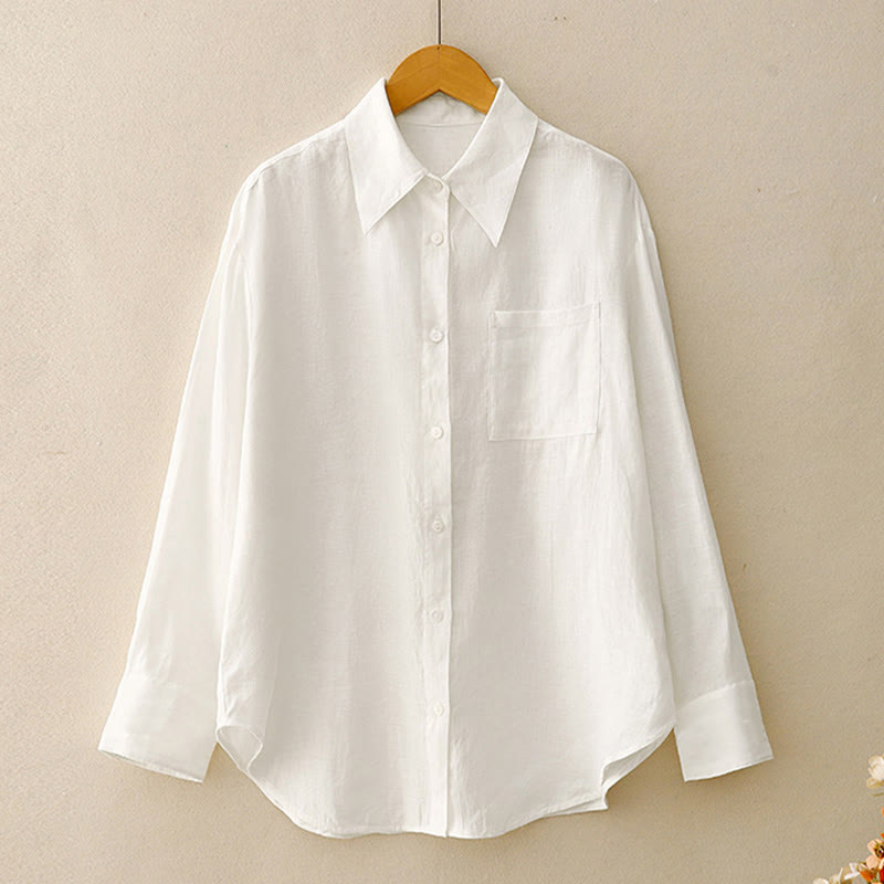 Buddha Stones夏 2点セット 無地 長袖 シャツ トップス カーディガン ショートパンツ 瞑想服 レディース ポケット付き - image 29