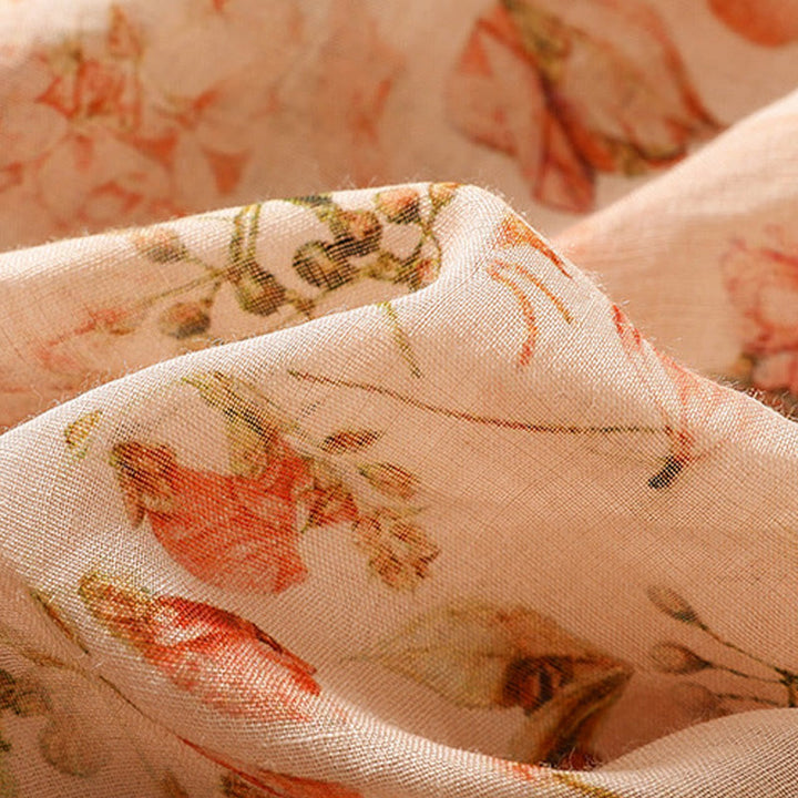 Buddha Stones夏 カジュアル プリント カエルボタンデザイン レディース コットンリネン 長袖シャツ - image 8