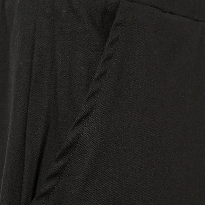 Buddha Stones春 無地 シンプル パッチワークデザイン ドローストリング コットンリネン メンズ 7-8丈 ワイドレッグパンツ ポケット付き - image 21