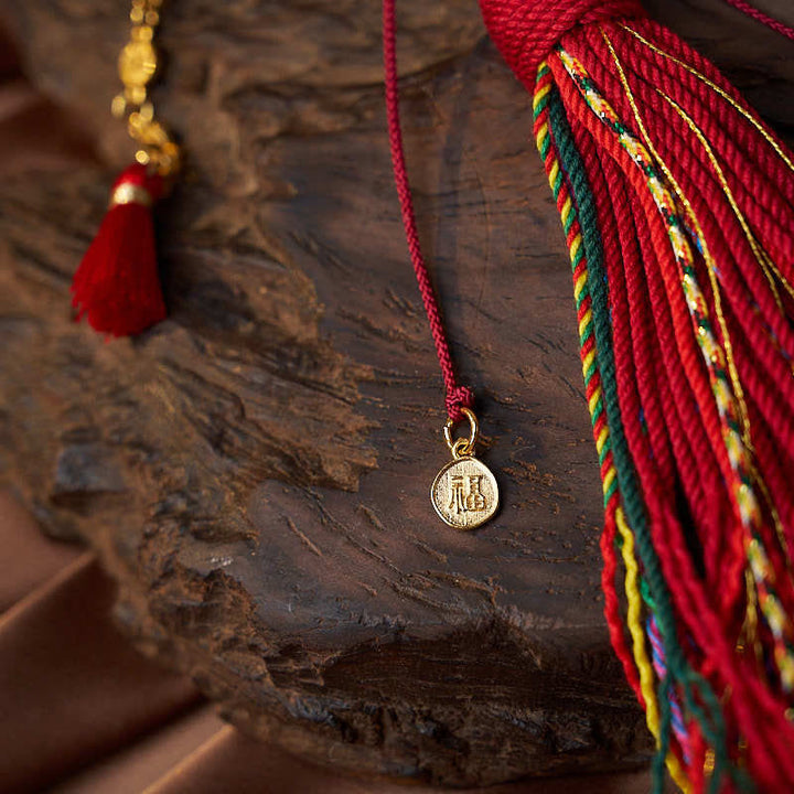 Buddha Stones18ビーズ 銅貨 チベットタッセル 赤瑪瑙 穏やかな手首用マーラー数珠 - image 6