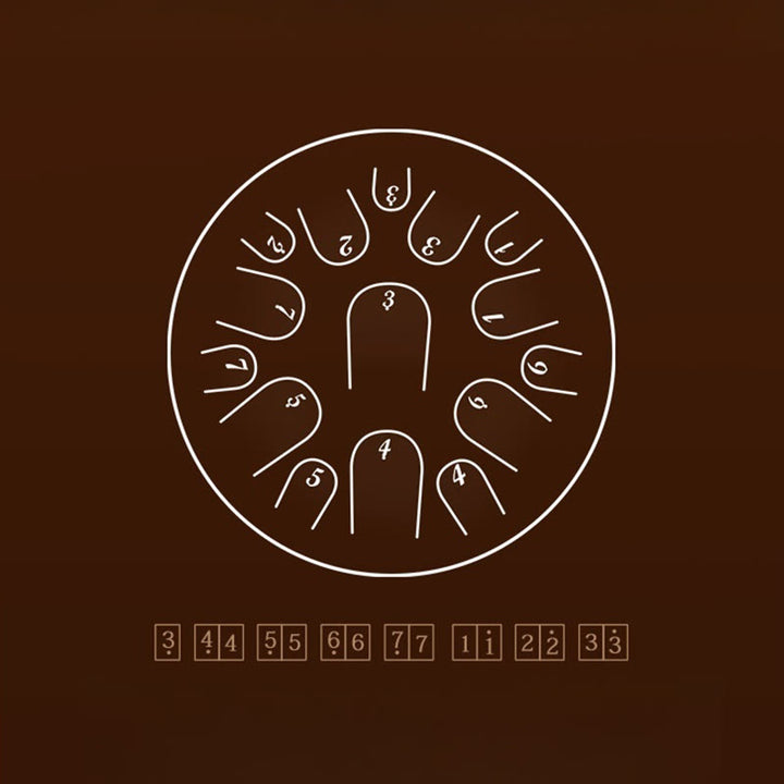 Buddha Stonesスチールタンドラム サウンドヒーリング マインドフルネス瞑想 ドラムキット 15音 14インチ 打楽器 - image 13