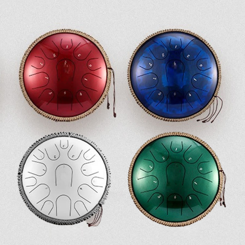 Buddha Stonesスチールタンドラム サウンドヒーリング マインドフルネス瞑想 ドラムキット 15音 14インチ 打楽器 - image 14