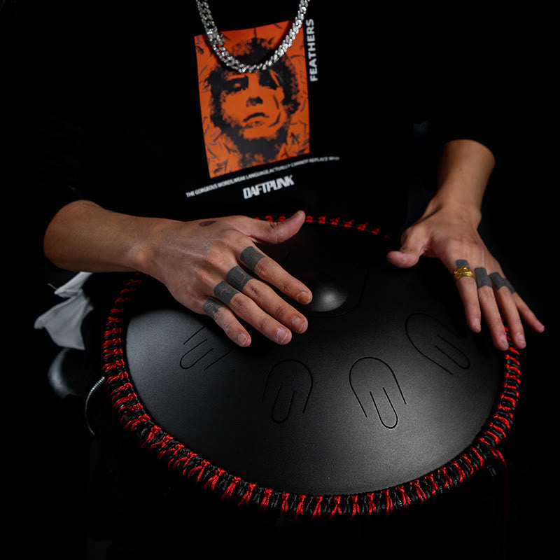 Buddha Stonesスチールタンドラム サウンドヒーリング ヨガ 瞑想キット 9音 15インチ ハンドパン楽器