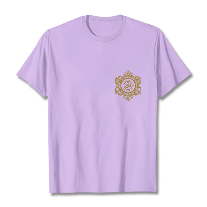 Buddha Stones黄金曼荼羅 OM 柄 Tシャツ - 梅 - 2XL - image 17