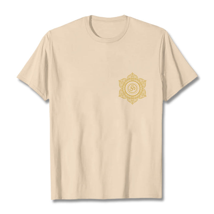 Buddha Stones黄金曼荼羅 OM 柄 Tシャツ - ビスク - 2XL - image 10