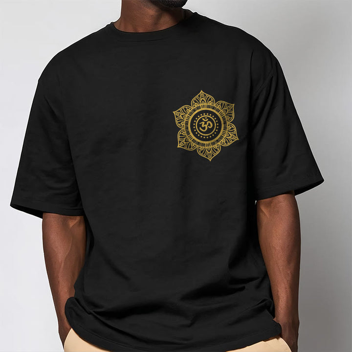 Buddha Stones黄金曼荼羅 OM 柄 Tシャツ - image 4