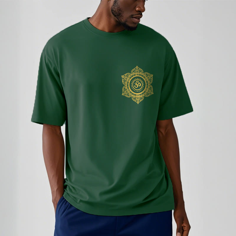 Buddha Stones黄金曼荼羅 OM 柄 Tシャツ - image 1