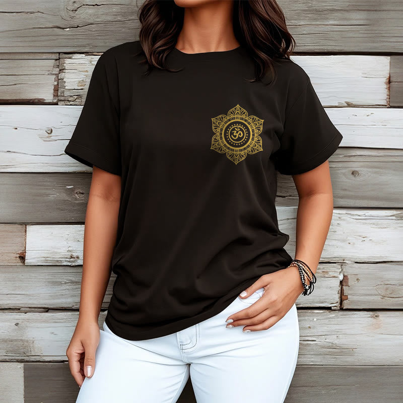 Buddha Stones黄金曼荼羅 OM 柄 Tシャツ - image 6
