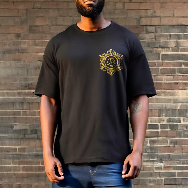 Buddha Stones黄金曼荼羅 OM 柄 Tシャツ - image 5