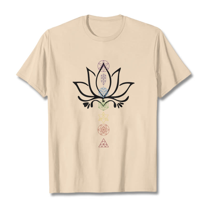 Buddha Stones、蓮、神聖幾何学Tシャツ - ビスク - 2XL - image 8