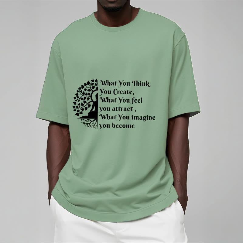 Buddha Stones半瞑想仏陀の木Tシャツ - image 16
