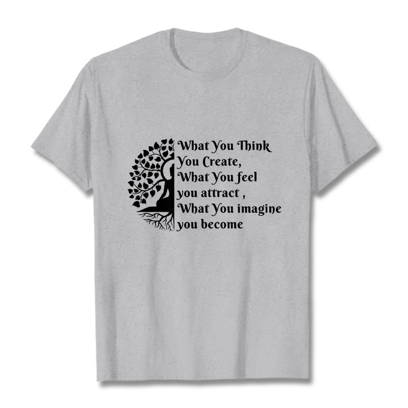 Buddha Stones半瞑想仏陀の木Tシャツ - ライトグレー - 2XL - image 20