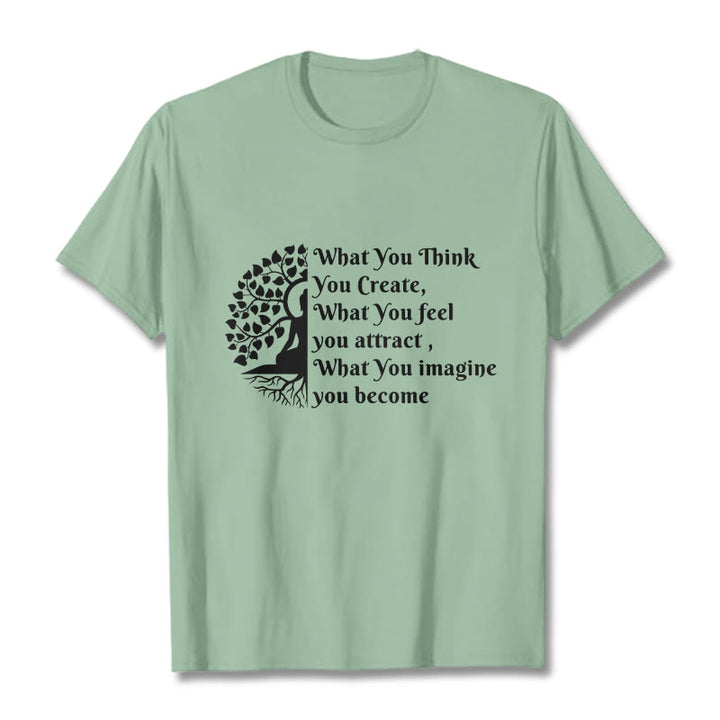 Buddha Stones半瞑想仏陀の木Tシャツ - 淡い緑色 - 2XL - image 14