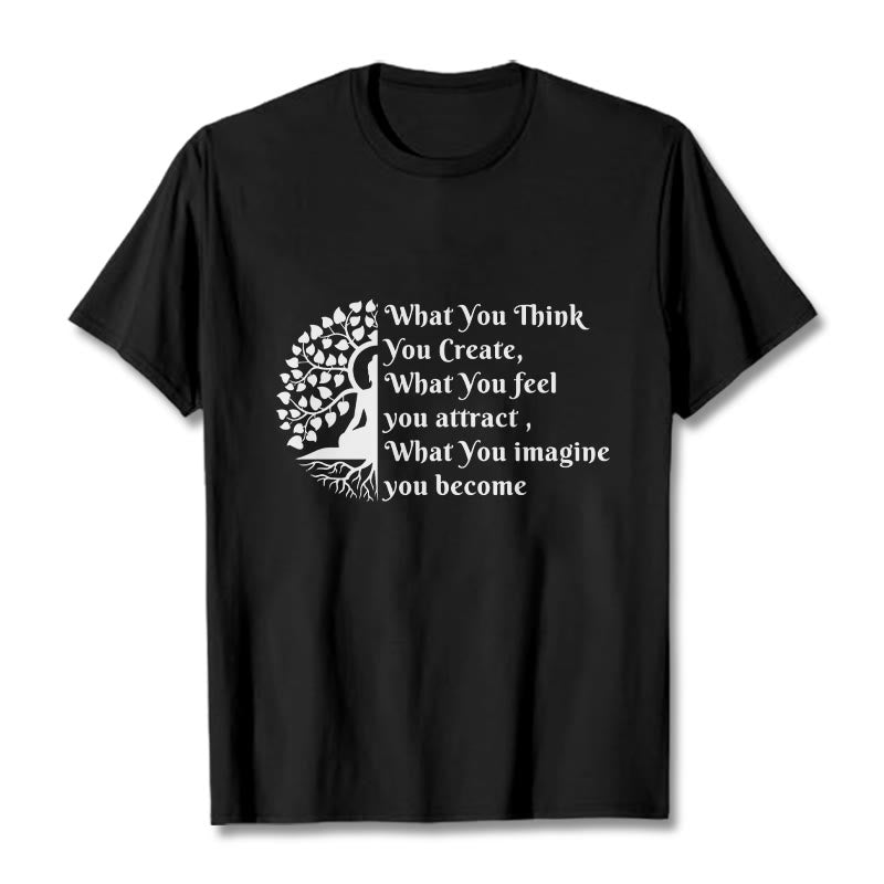 Buddha Stones半瞑想仏陀の木Tシャツ - 黒 - 2XL - image 4