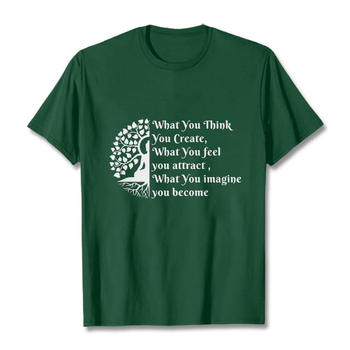 Buddha Stones半瞑想仏陀の木Tシャツ - フォレストグリーン - 2XL - image 10