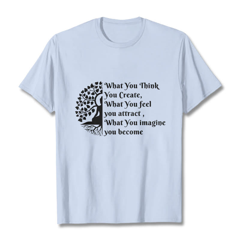 Buddha Stones半瞑想仏陀の木Tシャツ - ライトシアン - 2XL - image 18