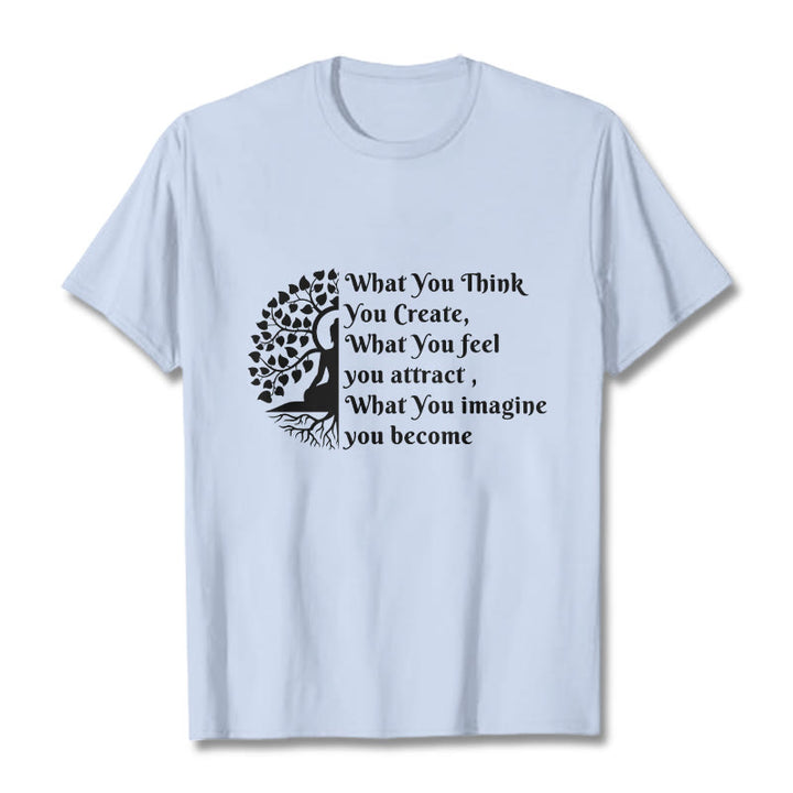 Buddha Stones半瞑想仏陀の木Tシャツ - ライトシアン - 2XL - image 18