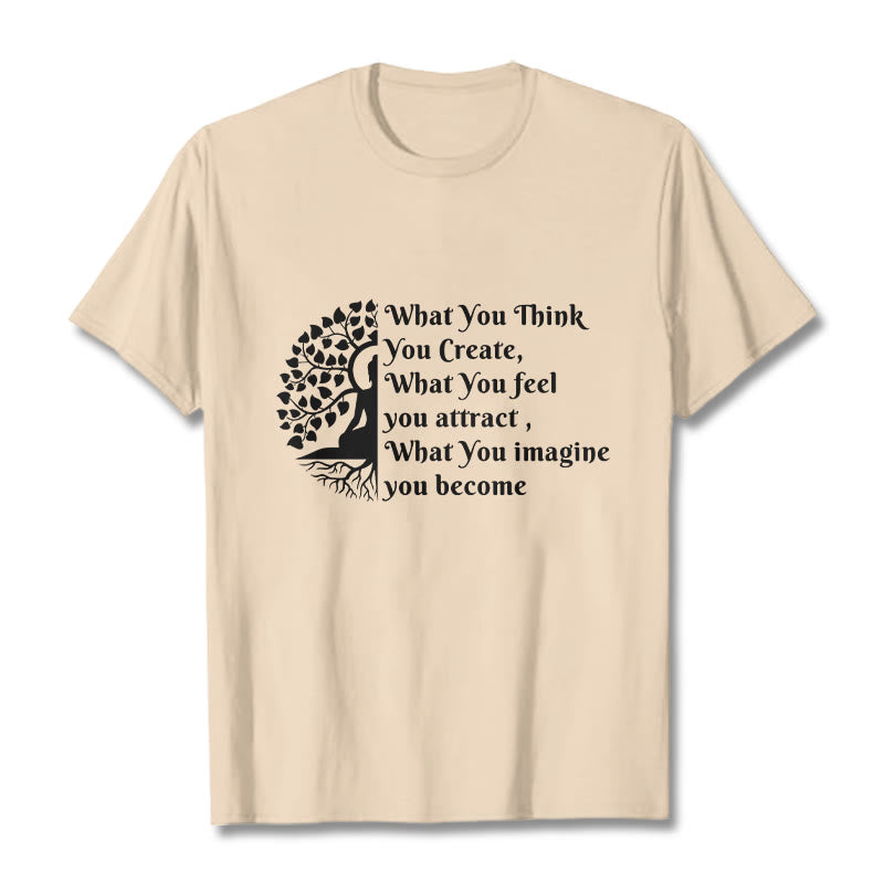 Buddha Stones半瞑想仏陀の木Tシャツ - ビスク - 2XL - image 8