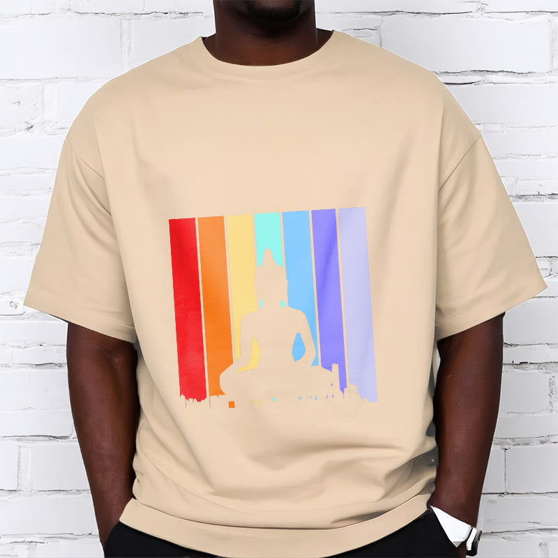 Buddha Stones瞑想仏陀レインボーTシャツ - image 9