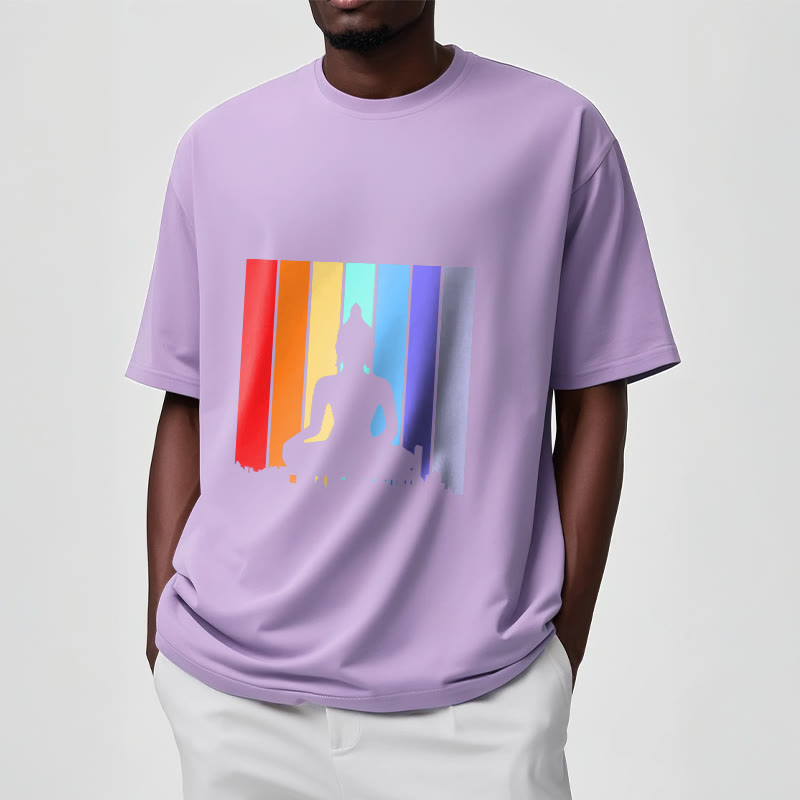 Buddha Stones瞑想仏陀レインボーTシャツ - image 18