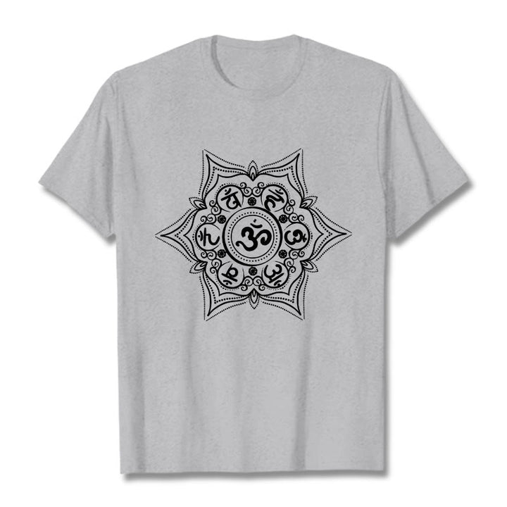 Buddha Stones Mandala オーム・マニ・パドメ・フム Tee Tシャツ - ライトグレー - 2XL - image 19