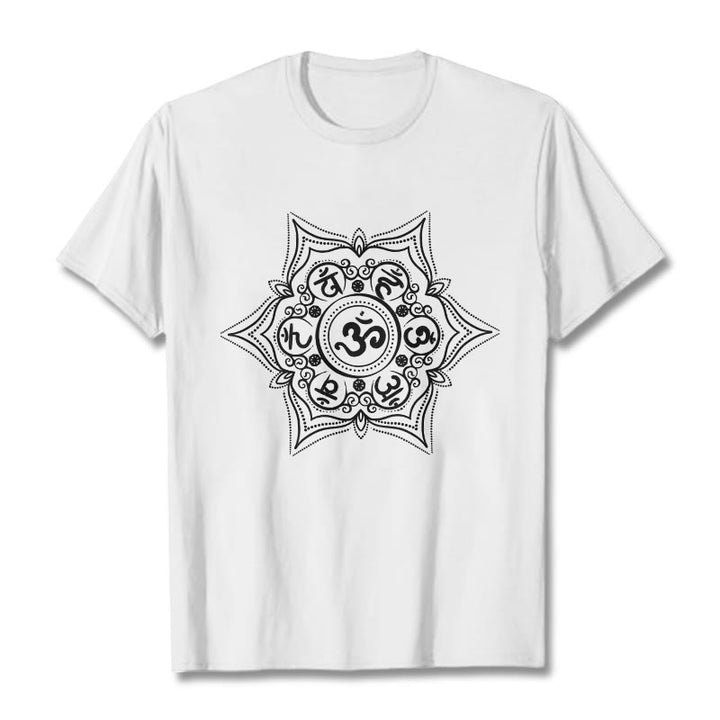 Buddha Stones Mandala オーム・マニ・パドメ・フム Tee Tシャツ - 白 - 2XL - image 7