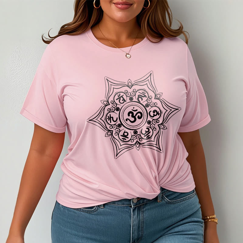 Buddha Stones Mandala オーム・マニ・パドメ・フム Tee Tシャツ - image 14