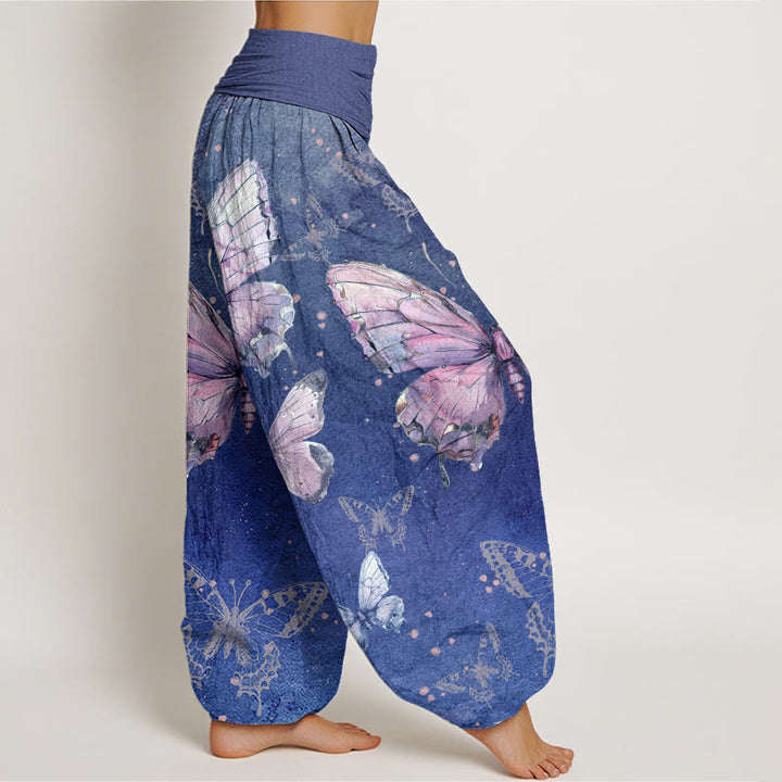 Buddha Stonesヴィンテージ バタフライ柄 レディース 伸縮性ウエスト ハーレムパンツ - image 10