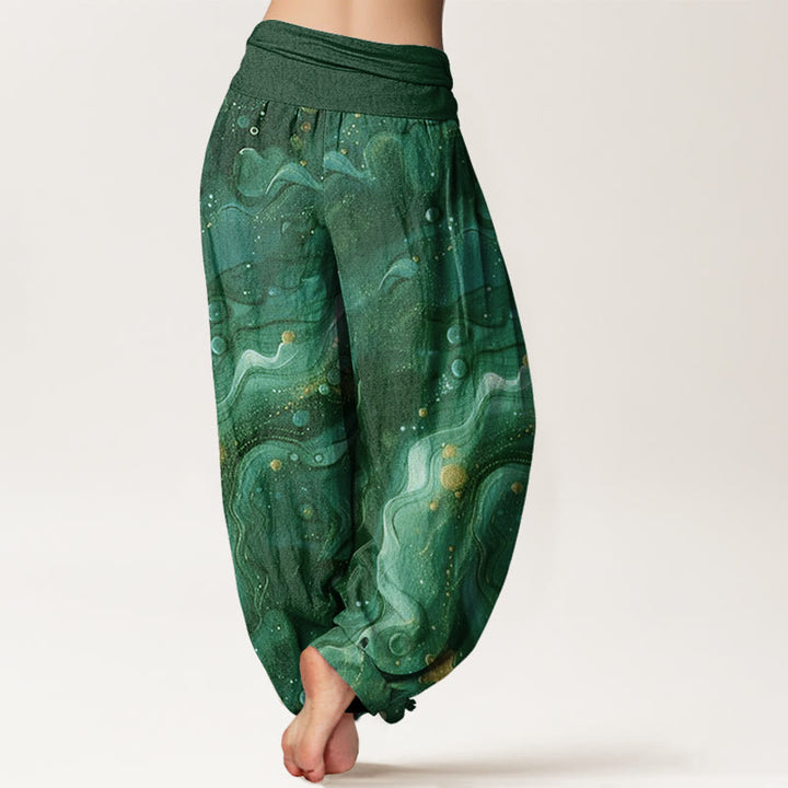 Buddha Stonesオーシャンゴールド スター柄 レディース 伸縮性ウエスト ハーレムパンツ - image 9