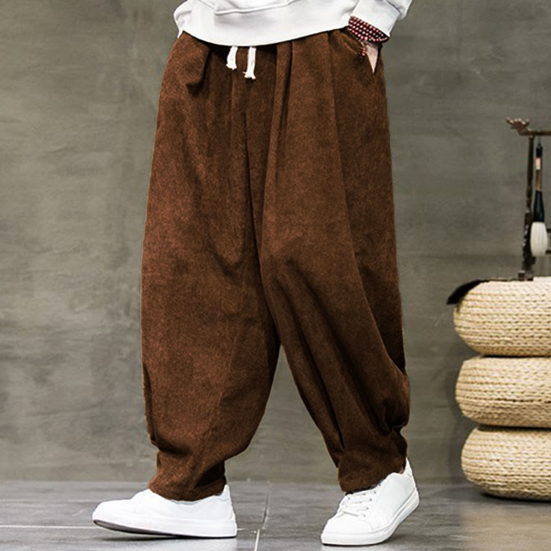 Buddha Stonesカジュアル 無地 コットン ブルマー メンズ パンツ ポケット付き - ダークゴールデンロッド - US/UK/AU46、 EU56 (5XL) - image 28