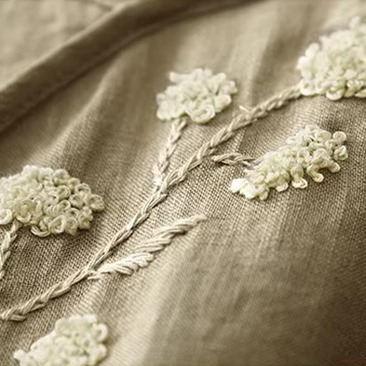 Buddha Stonesのエスニック刺繍入り非対称デザイン レディース ノースリーブベスト - image 4