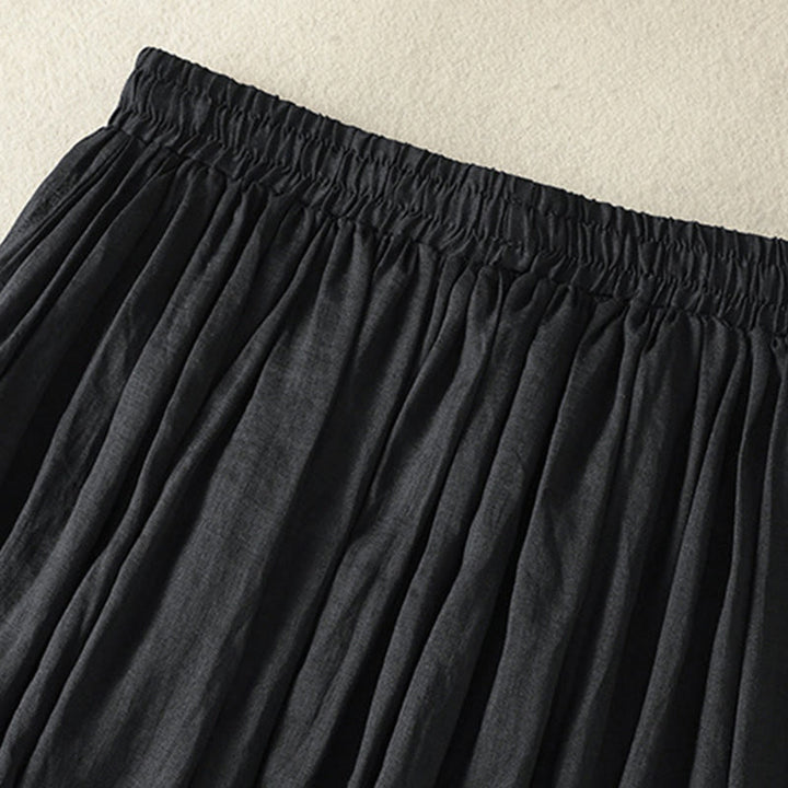 Buddha Stonesサマープレーンドローストリングレースパッチワークデザインレディース7-8丈スカート - image 24