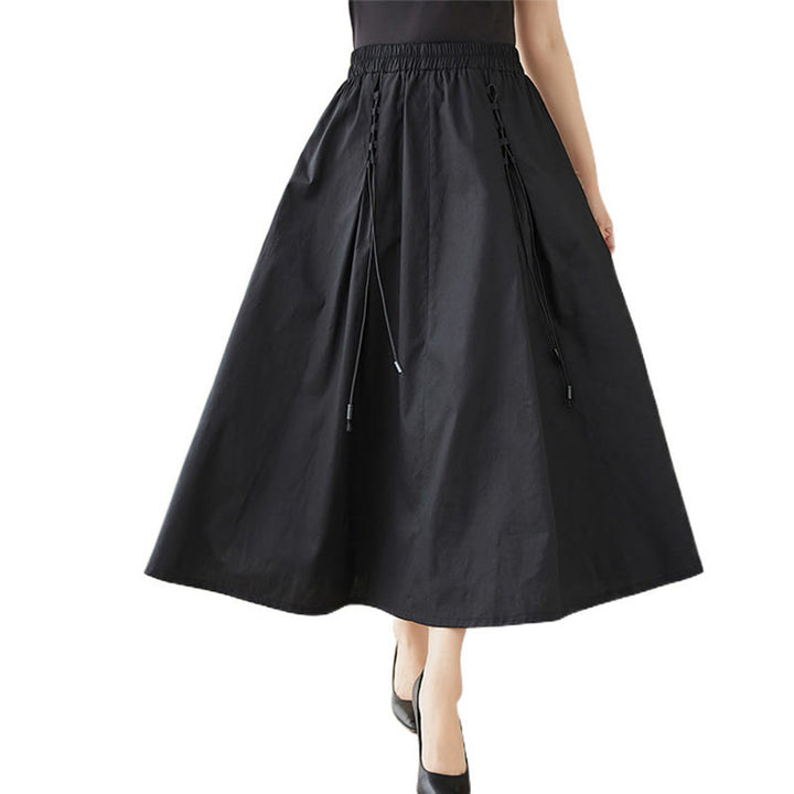 Buddha Stones夏カジュアル 純色 プリーツデザイン レディース コットンスカート - image 20