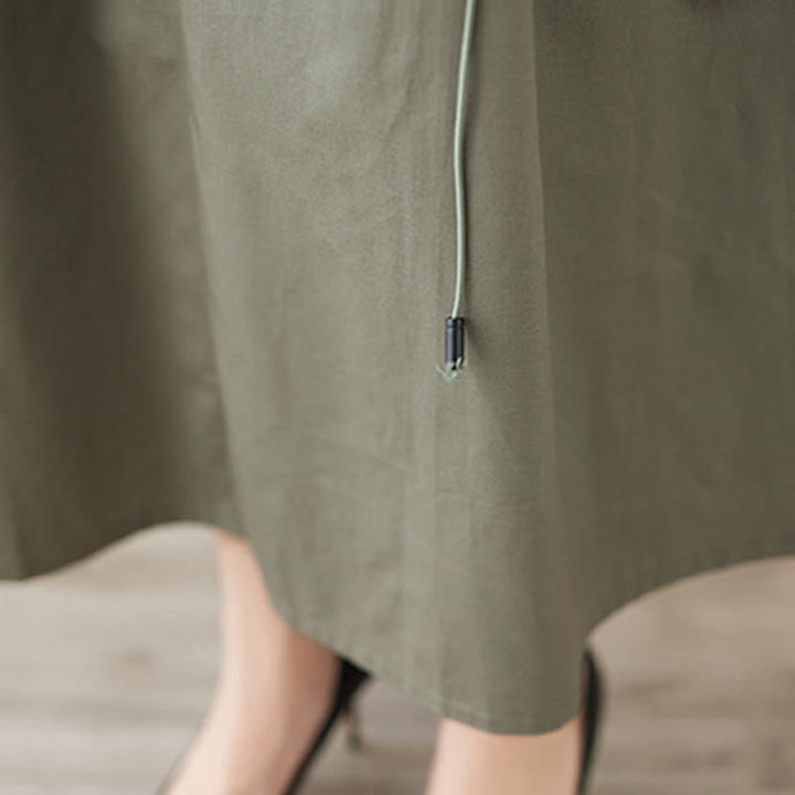 Buddha Stones夏カジュアル 純色 プリーツデザイン レディース コットンスカート - image 11