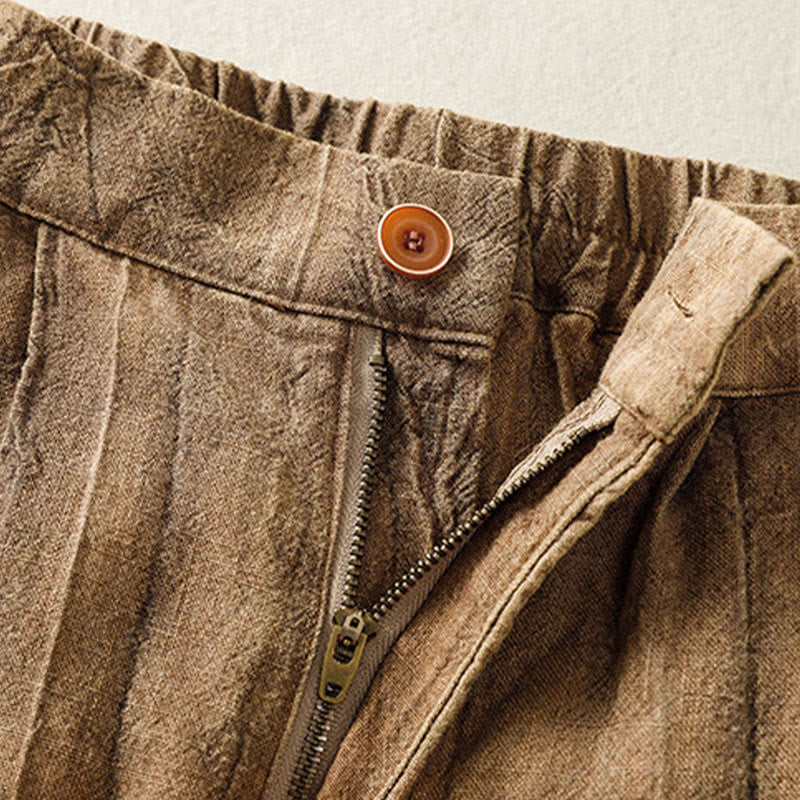 Buddha Stones夏カジュアル タイダイ 無地 コットン レディース ショートパンツ ポケット付き - image 6