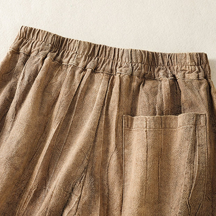 Buddha Stones夏カジュアル タイダイ 無地 コットン レディース ショートパンツ ポケット付き - image 8